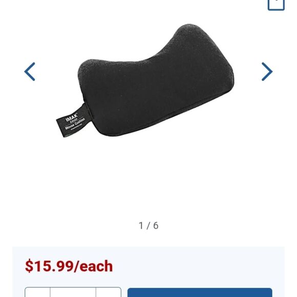 IMAK Black Ergonomic Pillow Hand Wrist Support Comfort Office Work Business - Picture 2 of 14